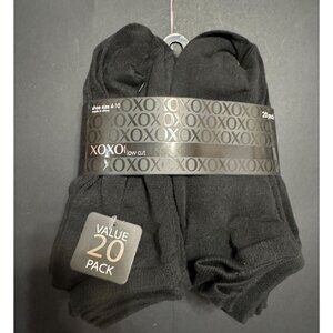 XOXO Socks Low-Cut Black Size 4-10 20-Pack NWT Woman